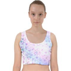 Digital Art Artwork Abstract Pink Purple Velvet Racer Back Crop Top