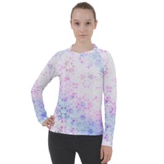 Digital Art Artwork Abstract Pink Purple Women s Pique Long Sleeve T-shirt