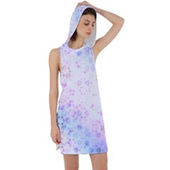 Digital Art Artwork Abstract Pink Purple Racer Back Hoodie Dress