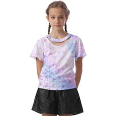 Digital Art Artwork Abstract Pink Purple Kids  Front Cut T-shirt by Dutashop