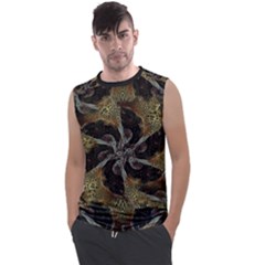 Abstract Organic Pattern Design In Dark Warm Colors Men s Regular Tank Top