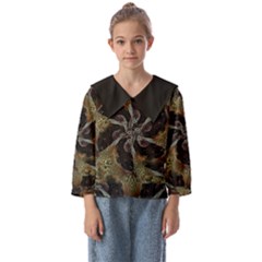 Abstract Organic Pattern Design In Dark Warm Colors Kids  Sailor Shirt