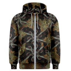 Abstract Ornate Organic Texture Design Print Men s Zipper Hoodie by dflcprintsclothing