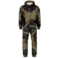 Abstract Ornate Organic Texture Design Print Hooded Jumpsuit (men) by dflcprintsclothing