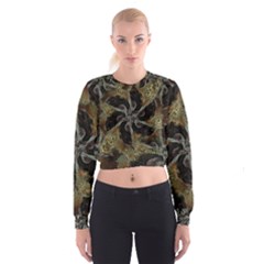 Abstract Ornate Organic Texture Design Print Cropped Sweatshirt by dflcprintsclothing