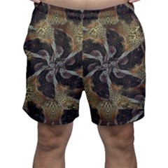 Abstract Ornate Organic Texture Design Print Men s Shorts