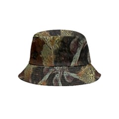 Abstract Ornate Organic Texture Design Print Inside Out Bucket Hat (kids)