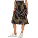 Abstract Ornate Organic Texture Design Print Midi Panel Skirt View2