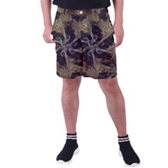 Abstract Ornate Organic Texture Design Print Men s Pocket Shorts