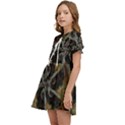 Abstract Ornate Organic Texture Design Print Kids  Sweet Collar Dress View3