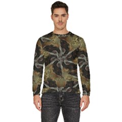 Abstract Ornate Organic Texture Design Print Men s Fleece Sweatshirt