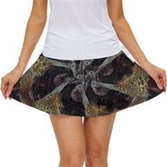 Abstract Ornate Organic Texture Design Print Women s Skort