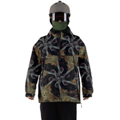 Abstract Ornate Organic Texture Design Print Men s Ski And Snowboard Waterproof Breathable Jacket