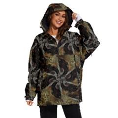 Abstract Ornate Organic Texture Design Print Women s Ski And Snowboard Waterproof Breathable Jacket