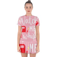 Watch Me Whip  Drop Hem Mini Chiffon Dress