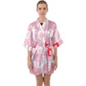 Watch Me Whip  Half Sleeve Satin Kimono  View1