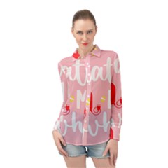 Watch Me Whip  Long Sleeve Chiffon Shirt