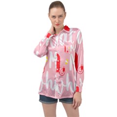 Watch Me Whip  Long Sleeve Satin Shirt