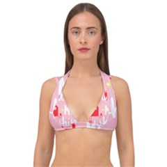 Watch Me Whip  Double Strap Halter Bikini Top