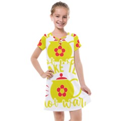 Make Tea Not War  Kids  Cross Web Dress