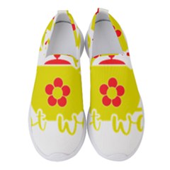 Make Tea Not War  Women s Slip On Sneakers by ConteMonfrey