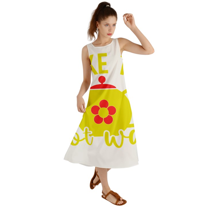 Make Tea Not War  Summer Maxi Dress