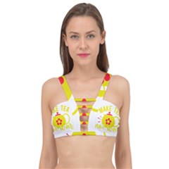 Make Tea Not War  Cage Up Bikini Top