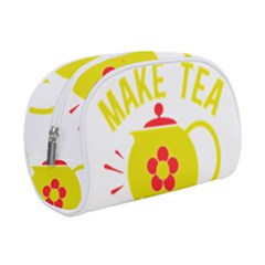 Make Tea Not War  Make Up Case (small) by ConteMonfrey