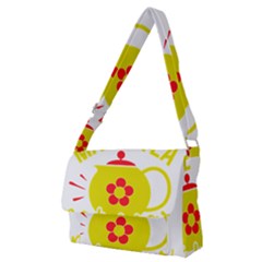 Make Tea Not War  Full Print Messenger Bag (m)