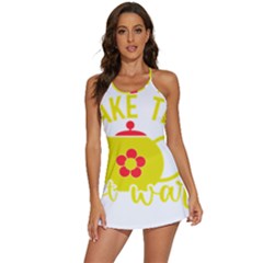 Make Tea Not War  2-in-1 Flare Activity Dress by ConteMonfrey