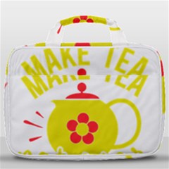 Make Tea Not War  Travel Toiletry Bag With Hanging Hook