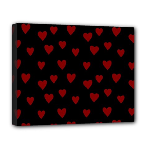 Small Cute Hearts  Deluxe Canvas 20  X 16  (stretched)