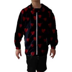 Small Cute Hearts  Kids  Hooded Windbreaker