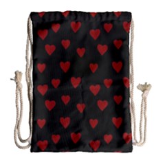 Small Cute Hearts  Drawstring Bag (large)