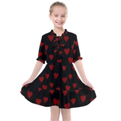 Small Cute Hearts  Kids  All Frills Chiffon Dress by ConteMonfrey