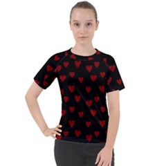 Small Cute Hearts  Women s Sport Raglan T-shirt