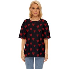 Small Cute Hearts  Oversized Basic T-shirt