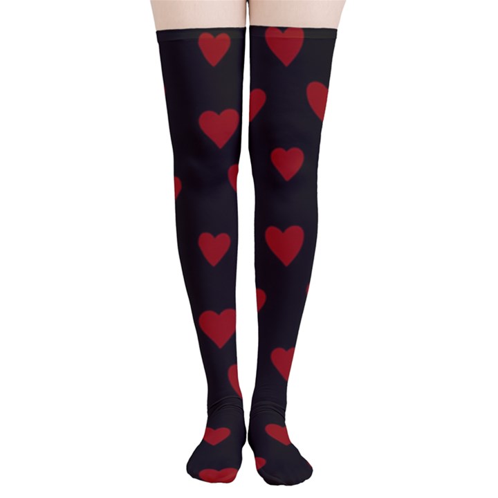 Small Cute Hearts  Thigh High Stockings