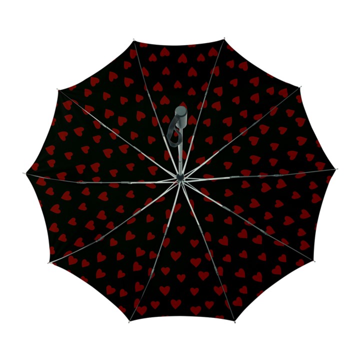 Small Cute Hearts  Automatic Folding Umbrella with Case (Large)