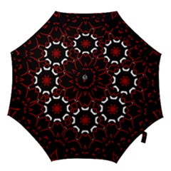 Red Shapes Mandala   Hook Handle Umbrellas (medium)