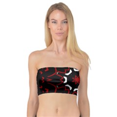 Red Shapes Mandala   Bandeau Top