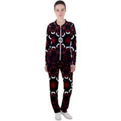 Red Shapes Mandala   Casual Jacket And Pants Set