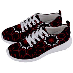 Red Shapes Mandala   Men s Lightweight Sports Shoes