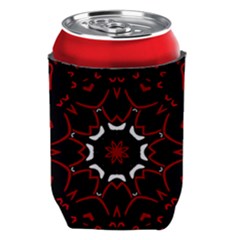 Red Shapes Mandala   Can Holder