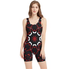 Red Shapes Mandala   Women s Wrestling Singlet