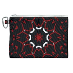 Red Shapes Mandala   Canvas Cosmetic Bag (xl)