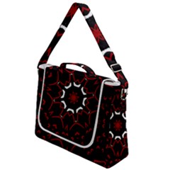 Red Shapes Mandala   Box Up Messenger Bag