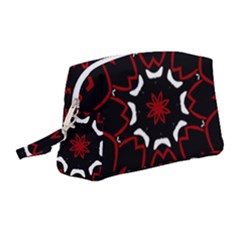 Red Shapes Mandala   Wristlet Pouch Bag (medium)