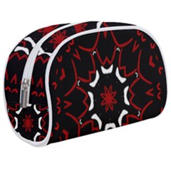 Red Shapes Mandala   Make Up Case (medium)