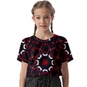 Red Shapes Mandala   Kids  Basic T-Shirt View1